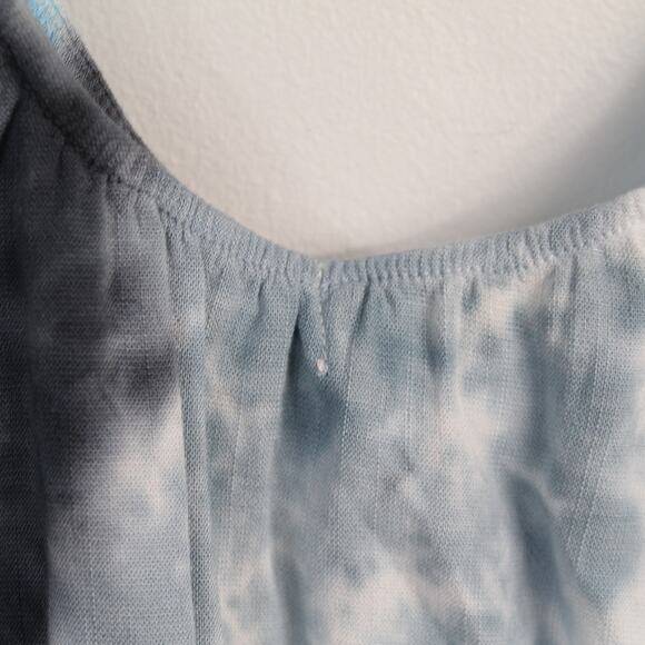 New Electric & Rose Blue Tie Dye Linda Sleeveless Lightweight Crop Top - Picture 8 of 8
